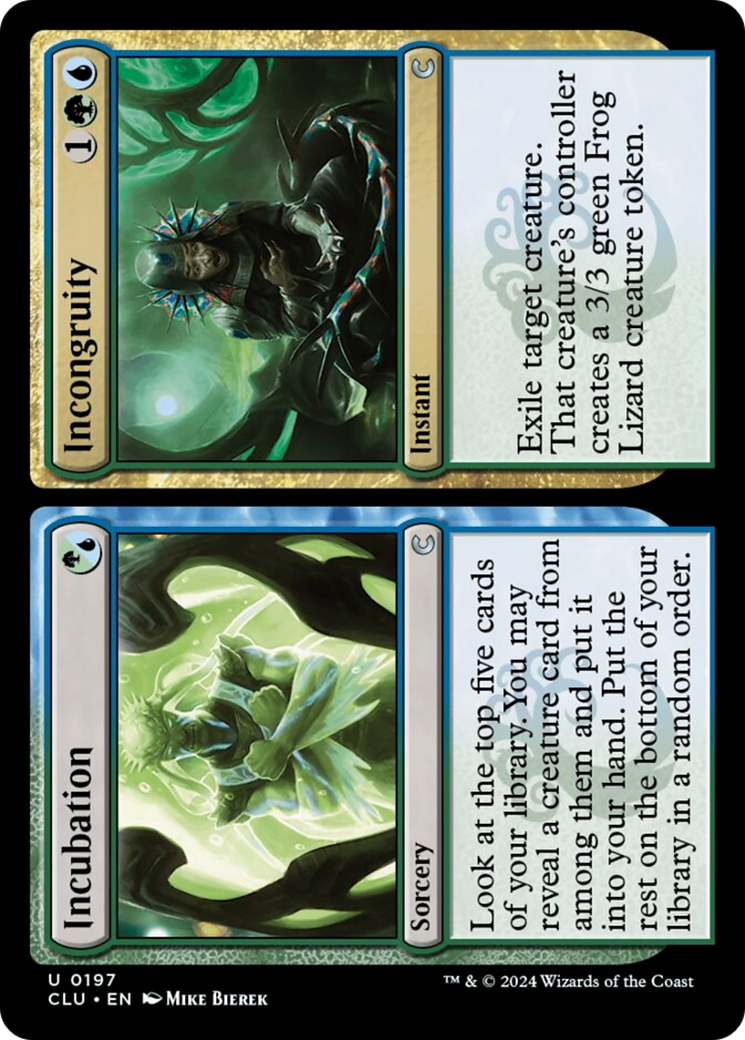 Incubation // Incongruity [Ravnica: Clue Edition] | Mega City Incorporated