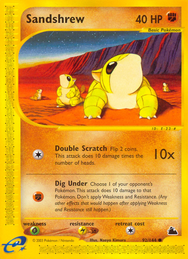 Sandshrew (92/144) [Skyridge] | Mega City Incorporated