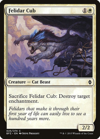 Felidar Cub [Battle for Zendikar] | Mega City Incorporated