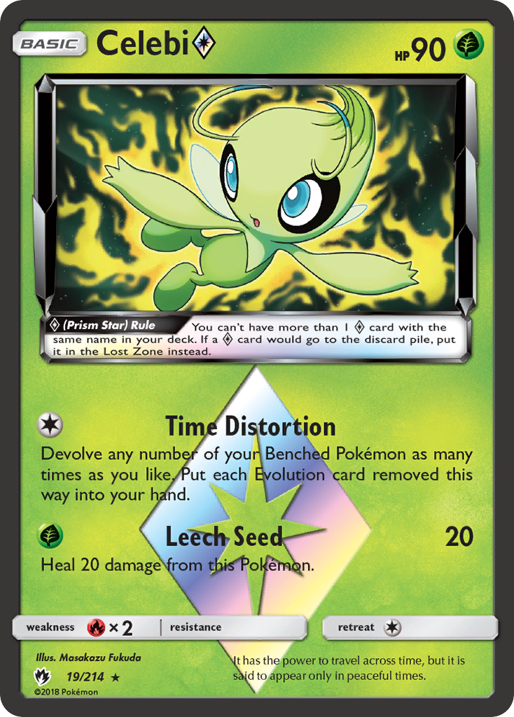 Celebi (19/214) (Prism Star) [Sun & Moon: Lost Thunder] | Mega City Incorporated