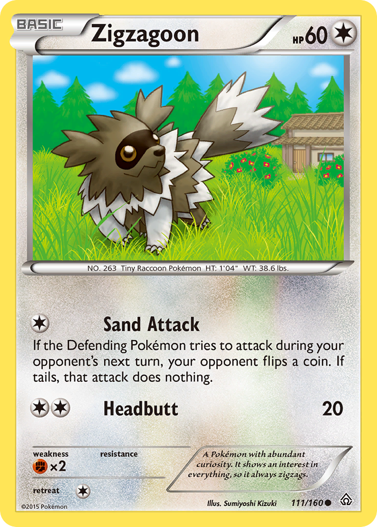 Zigzagoon (111/160) [XY: Primal Clash] | Mega City Incorporated