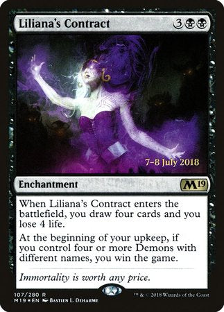 Liliana's Contract [Core Set 2019 Promos] | Mega City Incorporated