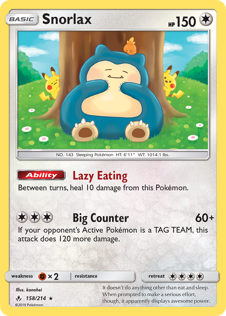 Snorlax (158/214) [Sun & Moon: Unbroken Bonds] | Mega City Incorporated