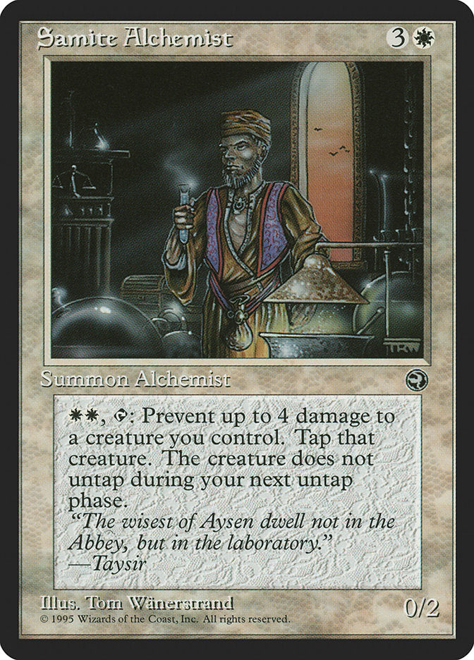 Samite Alchemist (Taysir Flavor Text) [Homelands] | Mega City Incorporated