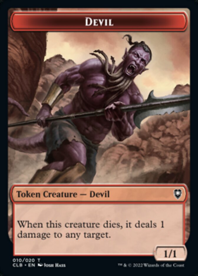 Treasure // Devil Double-sided Token [Commander Legends: Battle for Baldur's Gate Tokens] | Mega City Incorporated