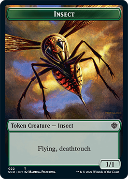 Insect // Human Warrior Double-Sided Token [Starter Commander Decks] | Mega City Incorporated