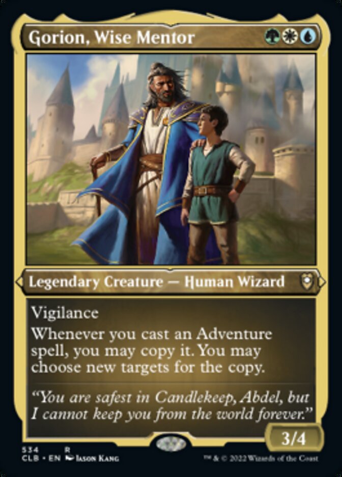 Gorion, Wise Mentor (Foil Etched) [Commander Legends: Battle for Baldur's Gate] | Mega City Incorporated