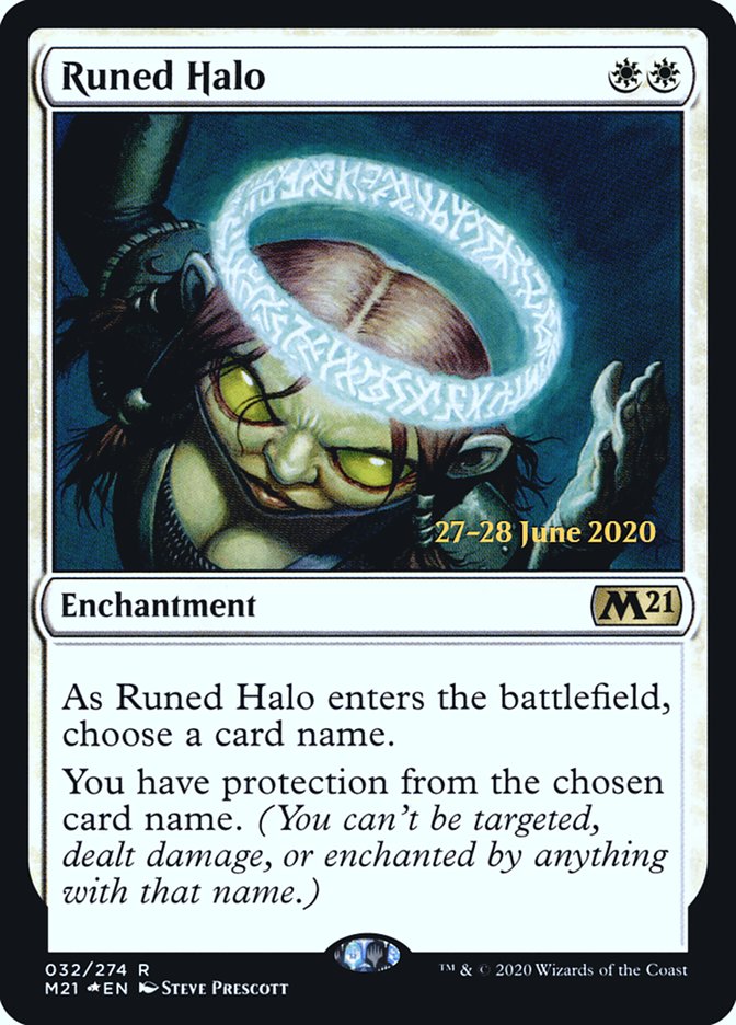 Runed Halo  [Core Set 2021 Prerelease Promos] | Mega City Incorporated