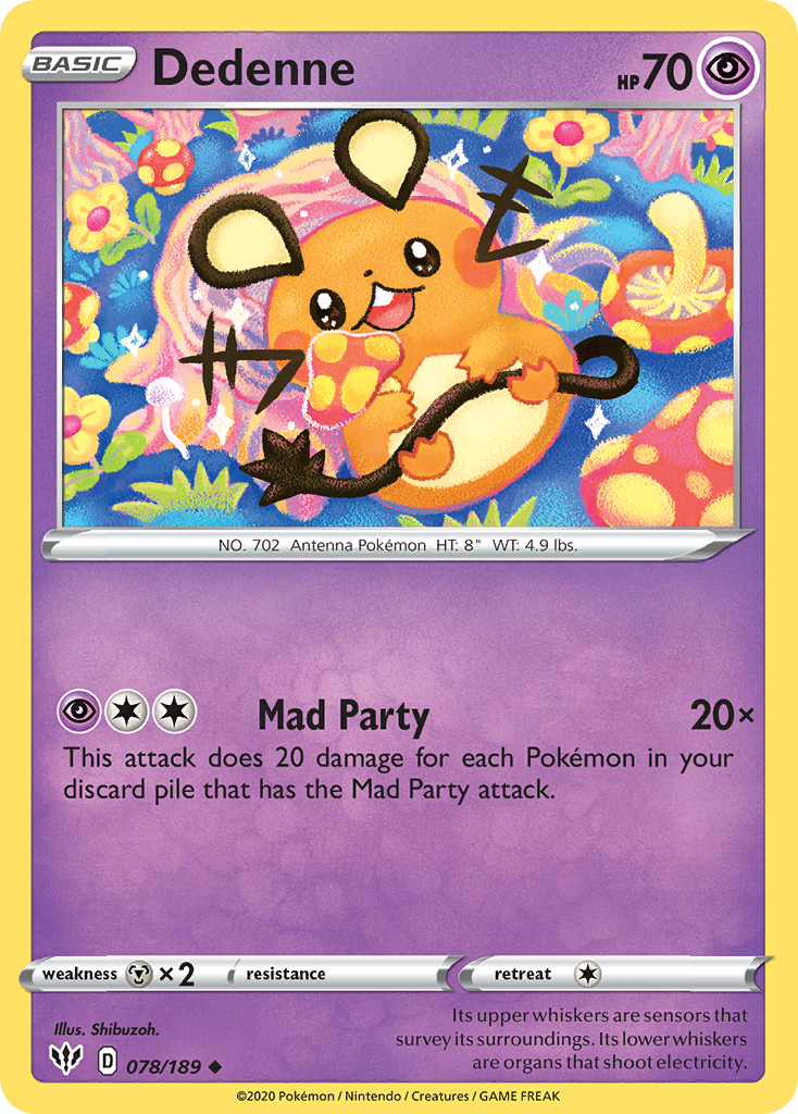 Dedenne (078/189) [Sword & Shield: Darkness Ablaze] | Mega City Incorporated