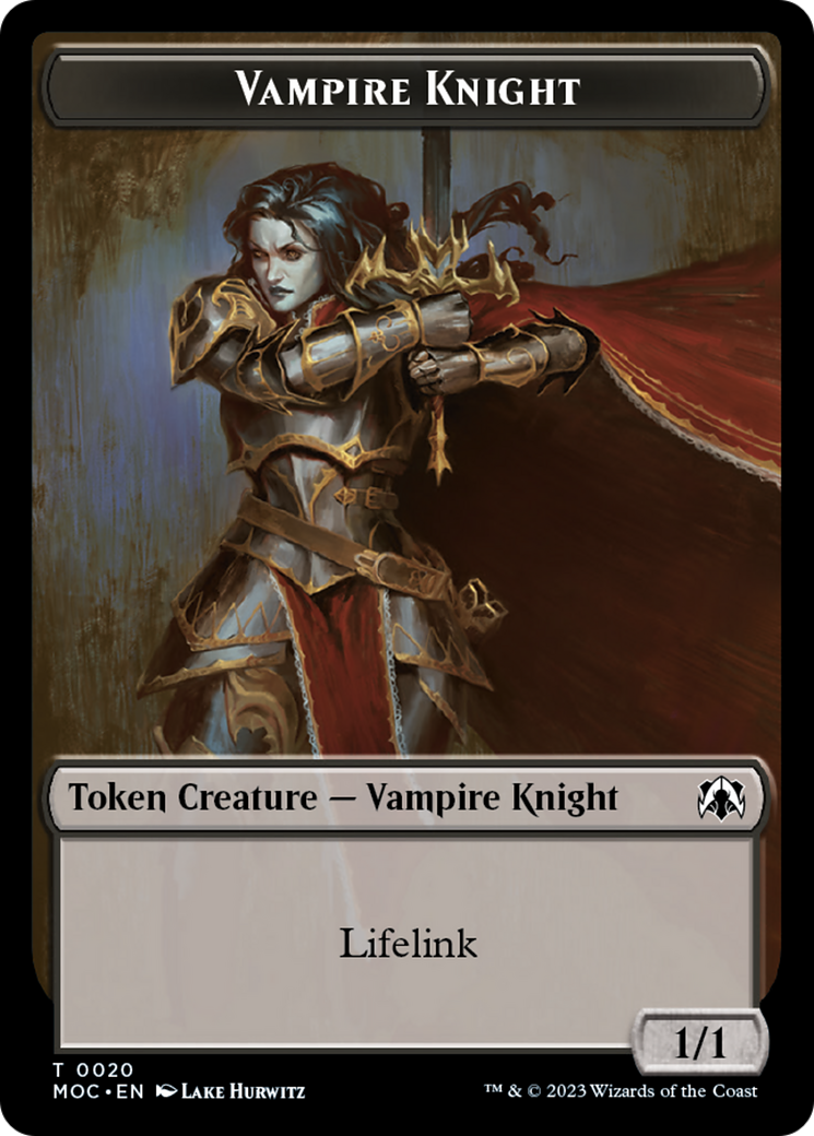 Vampire Knight // Soldier Double-Sided Token [March of the Machine Commander Tokens] | Mega City Incorporated