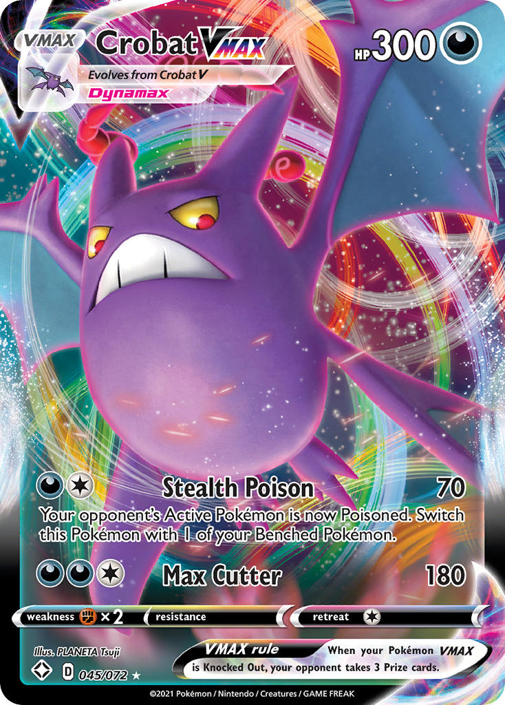 Crobat VMAX (045/072) [Sword & Shield: Shining Fates] | Mega City Incorporated