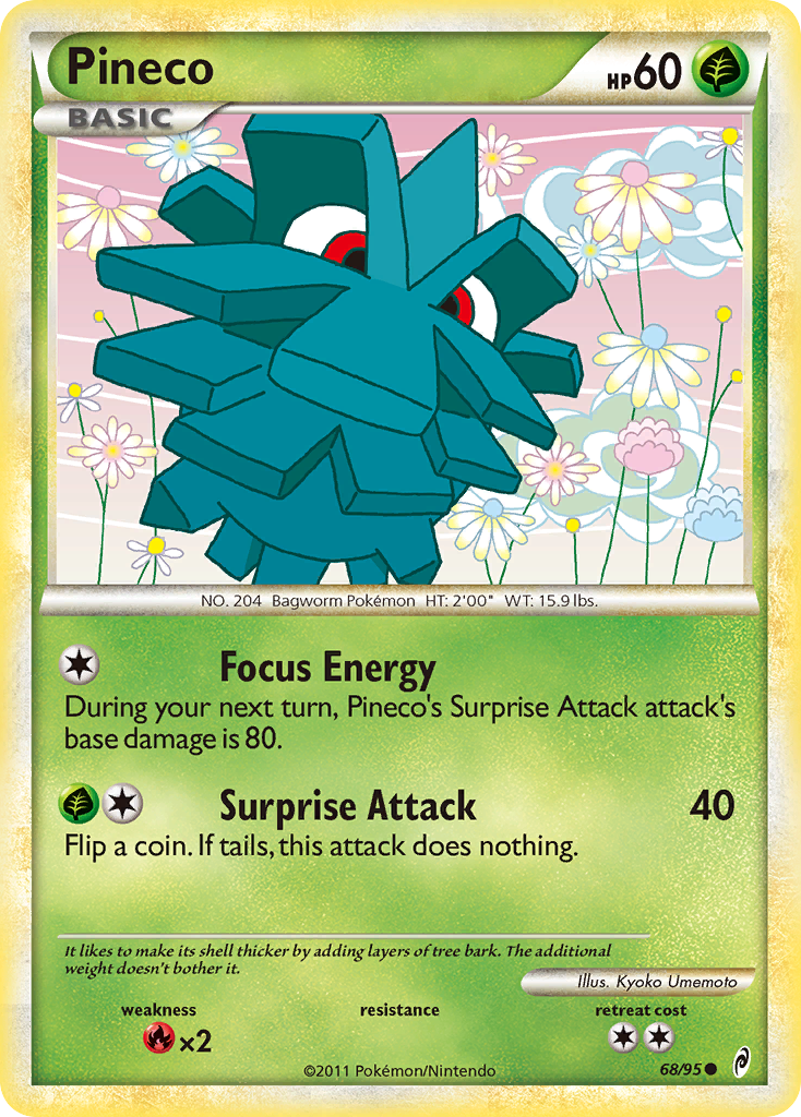 Pineco (68/95) [HeartGold & SoulSilver: Call of Legends] | Mega City Incorporated