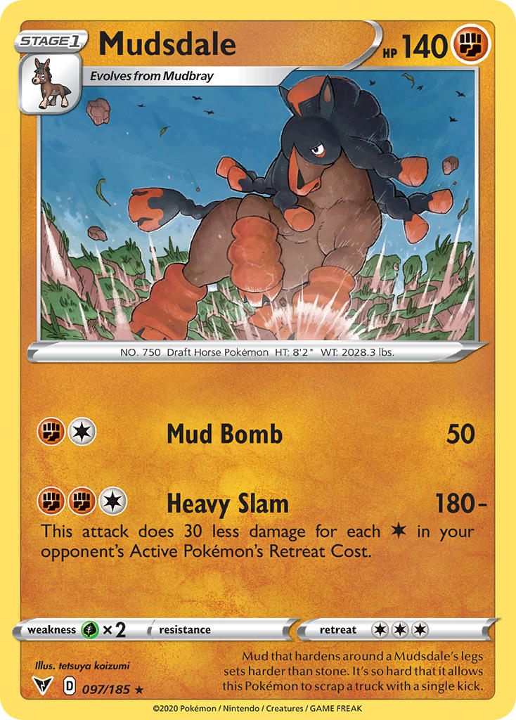 Mudsdale (097/185) [Sword & Shield: Vivid Voltage] | Mega City Incorporated