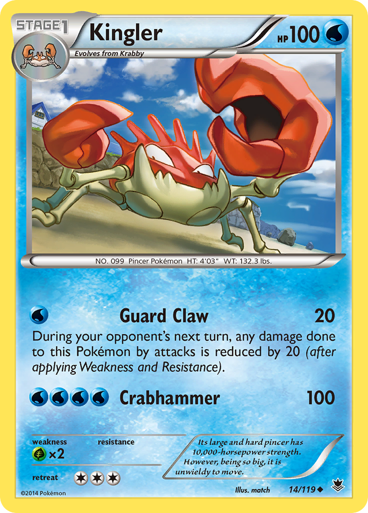 Kingler (14/119) [XY: Phantom Forces] | Mega City Incorporated