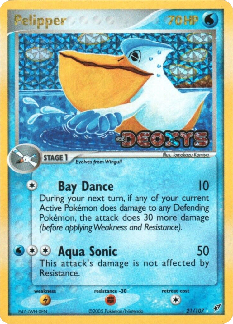 Pelipper (21/107) (Stamped) [EX: Deoxys] | Mega City Incorporated