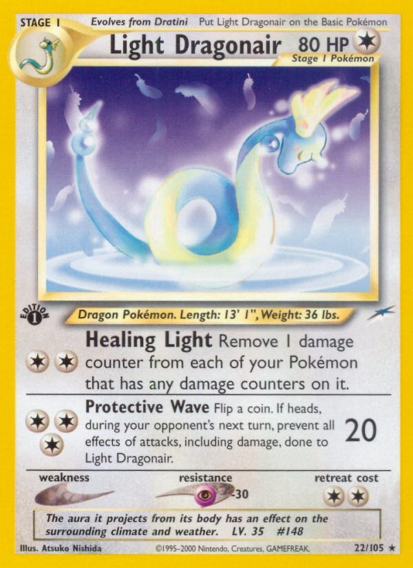 Light Dragonair (22/105) [Neo Destiny 1st Edition] | Mega City Incorporated