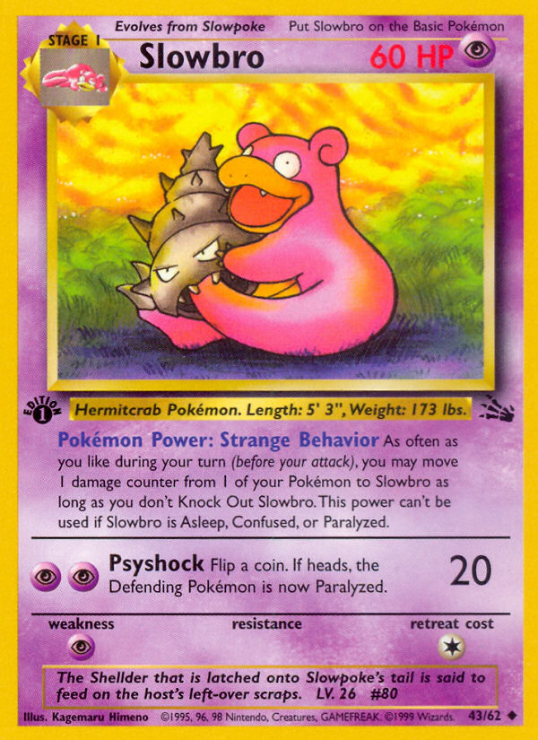 Slowbro (43/62) [Fossil 1st Edition] | Mega City Incorporated