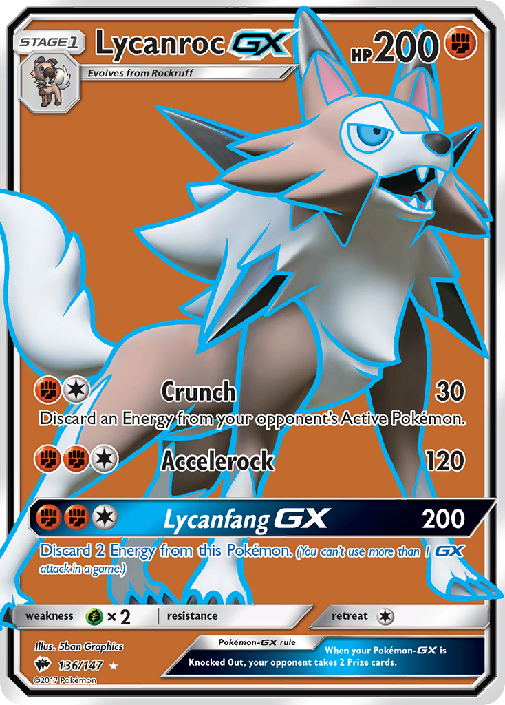 Lycanroc GX (136/147) [Sun & Moon: Burning Shadows] | Mega City Incorporated