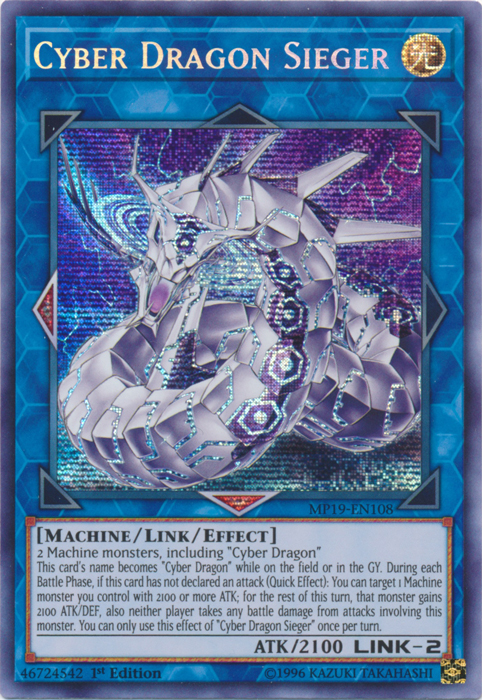 Cyber Dragon Sieger [MP19-EN108] Prismatic Secret Rare | Mega City Incorporated