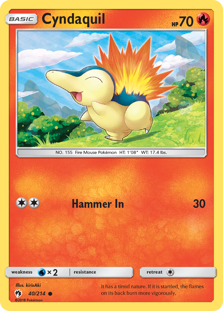 Cyndaquil (40/214) [Sun & Moon: Lost Thunder] | Mega City Incorporated