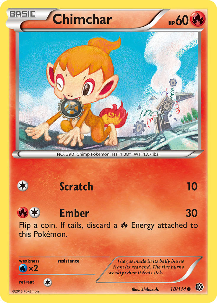 Chimchar (18/114) [XY: Steam Siege] | Mega City Incorporated