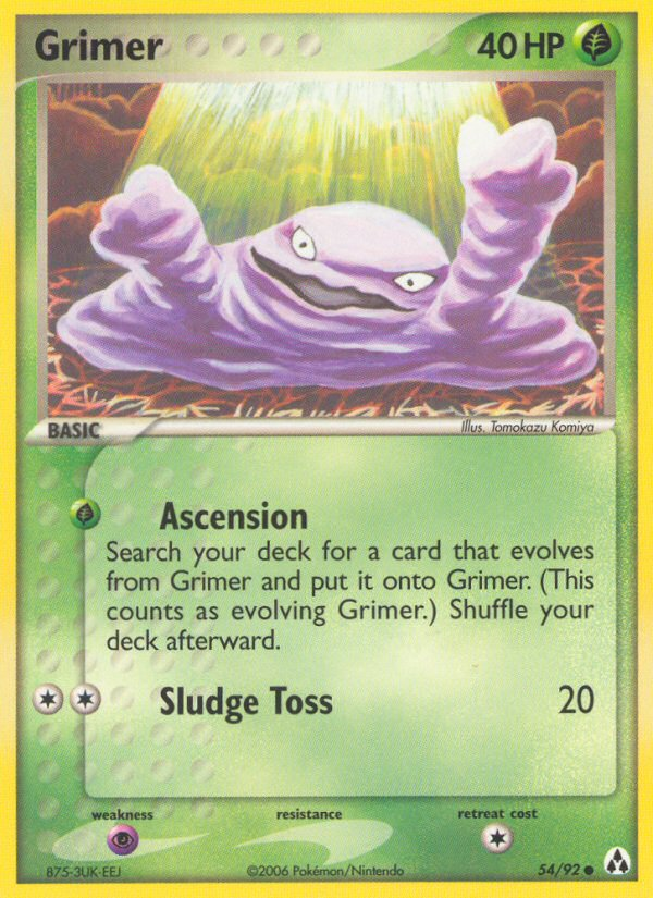 Grimer (54/92) [EX: Legend Maker] | Mega City Incorporated