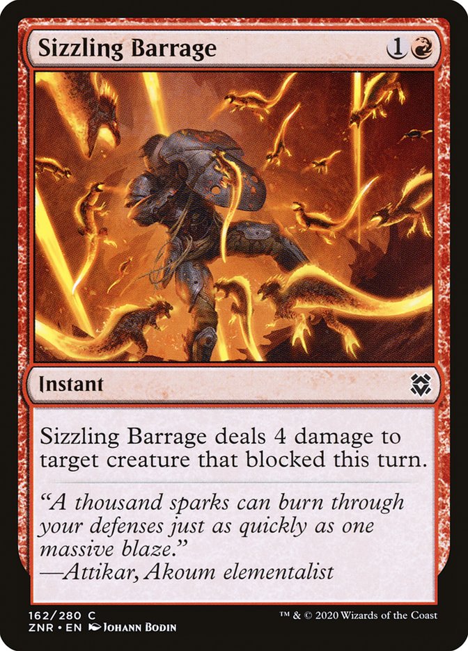 Sizzling Barrage [Zendikar Rising] | Mega City Incorporated