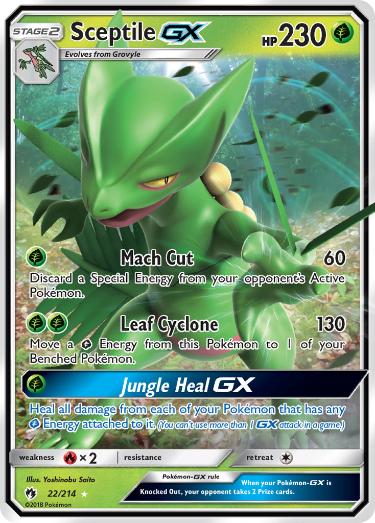 Sceptile GX (22/214) [Sun & Moon: Lost Thunder] | Mega City Incorporated