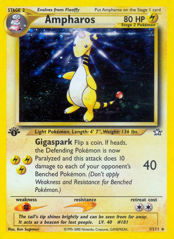 Ampharos (1/111) [Neo Genesis 1st Edition] | Mega City Incorporated