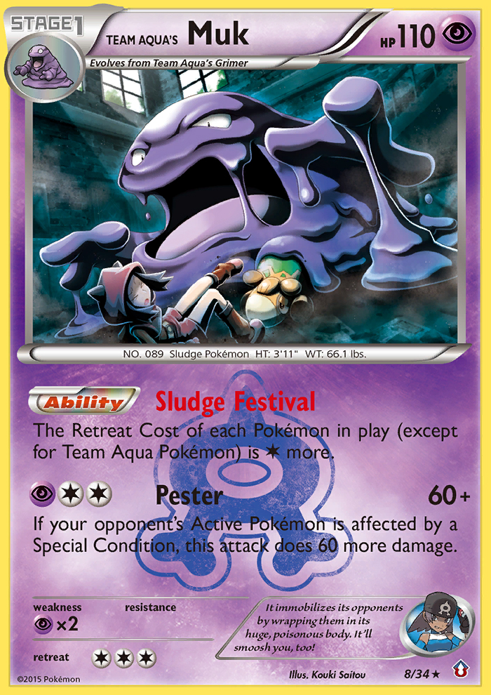 Team Aqua's Muk (8/34) [XY: Double Crisis] | Mega City Incorporated