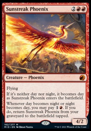 Sunstreak Phoenix (Promo Pack) [Innistrad: Midnight Hunt Promos] | Mega City Incorporated