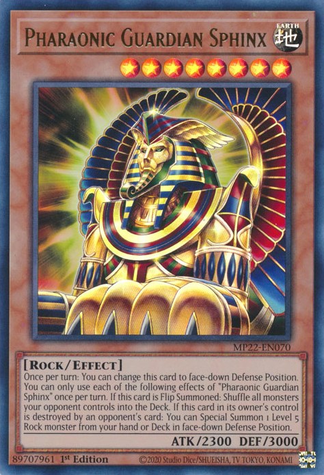 Pharaonic Guardian Sphinx [MP22-EN070] Ultra Rare | Mega City Incorporated