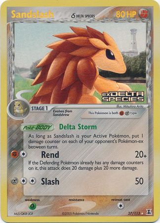 Sandslash (27/113) (Delta Species) (Stamped) [EX: Delta Species] | Mega City Incorporated