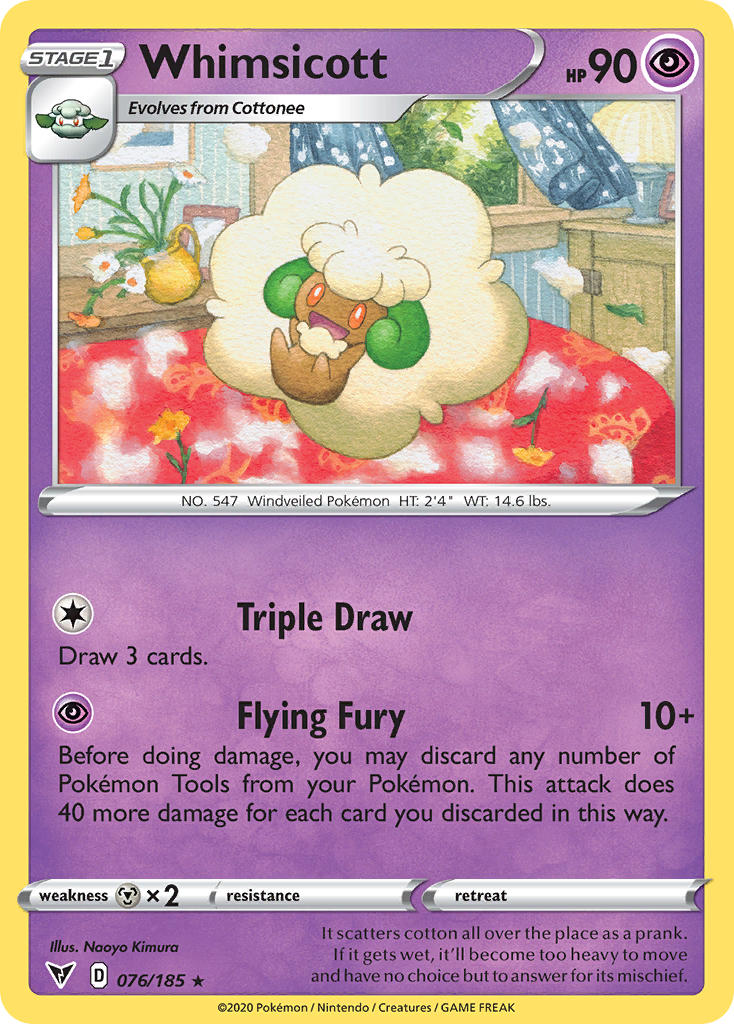 Whimsicott (076/185) [Sword & Shield: Vivid Voltage] | Mega City Incorporated