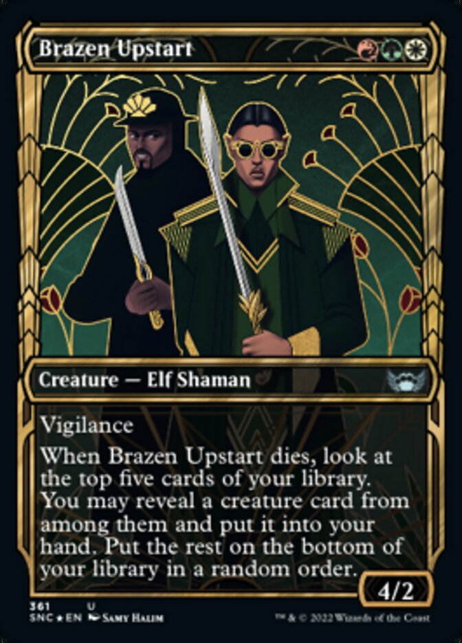 Brazen Upstart (Showcase Golden Age Gilded Foil) [Streets of New Capenna] | Mega City Incorporated