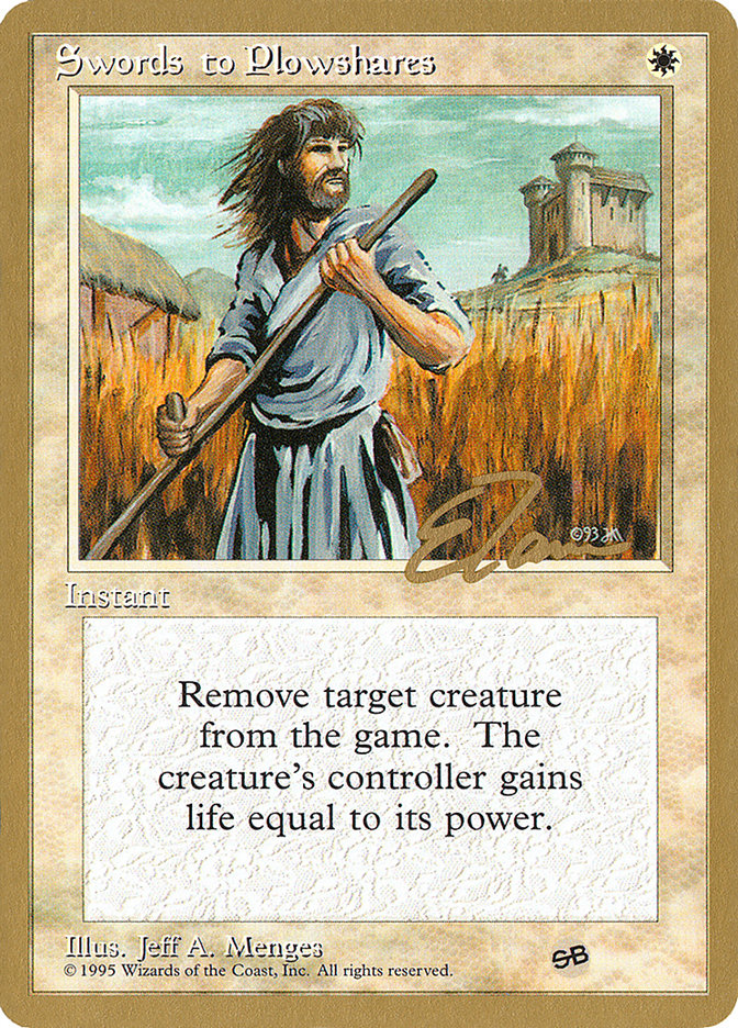 Swords to Plowshares (Eric Tam) (SB) [Pro Tour Collector Set] | Mega City Incorporated