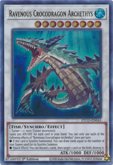 Ravenous Crocodragon Archethys [ETCO-EN043] Ultra Rare | Mega City Incorporated