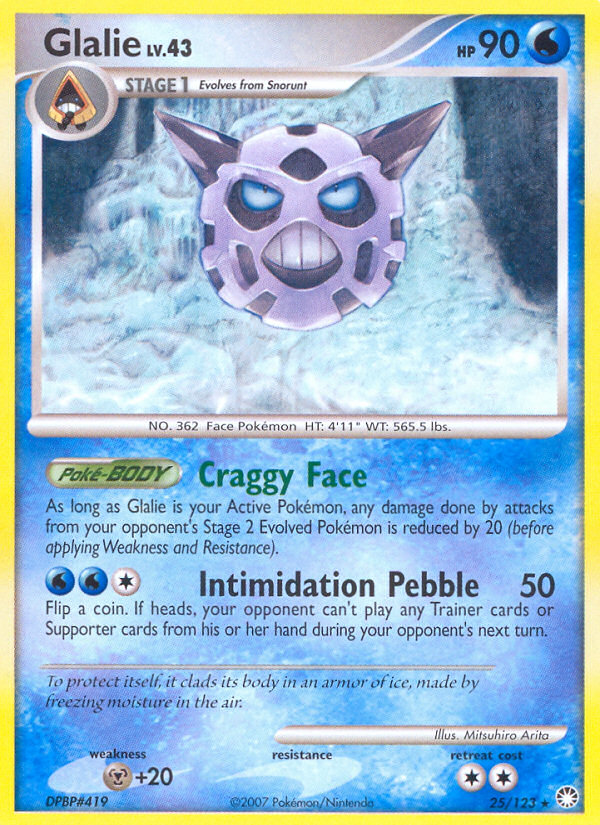 Glalie (25/123) [Diamond & Pearl: Mysterious Treasures] | Mega City Incorporated