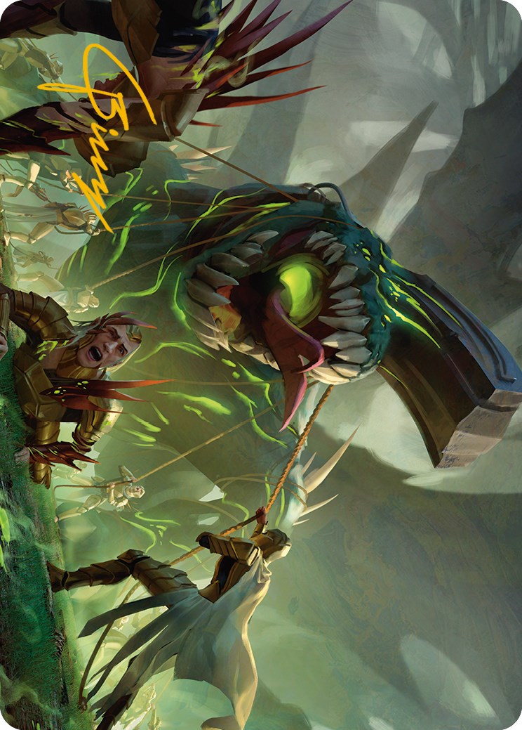Noxious Assault Art Card (Gold-Stamped Signature) [Phyrexia: All Will Be One Art Series] | Mega City Incorporated