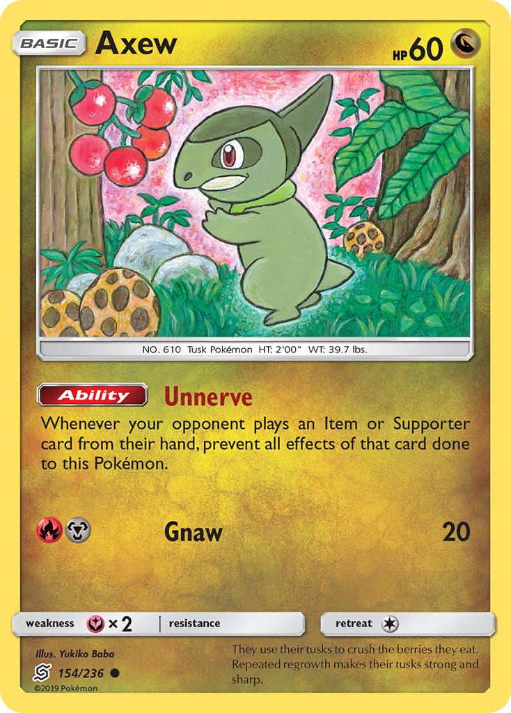 Axew (154/236) [Sun & Moon: Unified Minds] | Mega City Incorporated