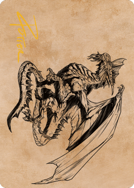 Ancient Silver Dragon Art Card (47) (Gold-Stamped Signature) [Commander Legends: Battle for Baldur's Gate Art Series] | Mega City Incorporated