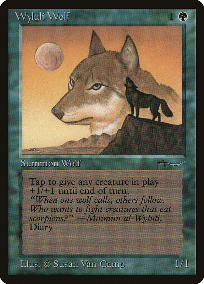 Wyluli Wolf (Dark Mana Cost) [Arabian Nights] | Mega City Incorporated