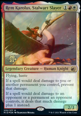 Rem Karolus, Stalwart Slayer [Innistrad: Midnight Hunt Prerelease Promos] | Mega City Incorporated