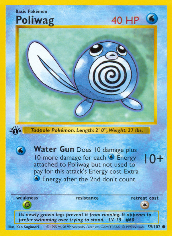 Poliwag (59/102) (Shadowless) [Base Set 1st Edition] | Mega City Incorporated