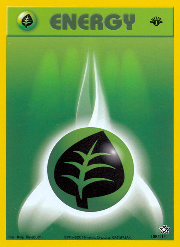 Grass Energy (108/111) [Neo Genesis 1st Edition] | Mega City Incorporated