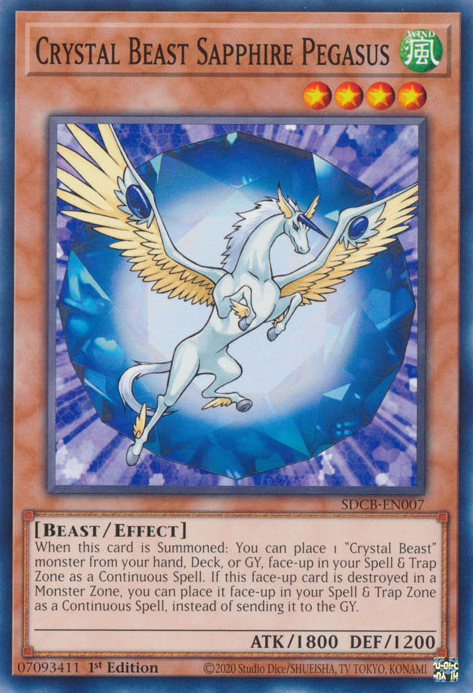 Crystal Beast Sapphire Pegasus [SDCB-EN007] Common | Mega City Incorporated