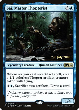 Sai, Master Thopterist [Core Set 2019 Promos] | Mega City Incorporated