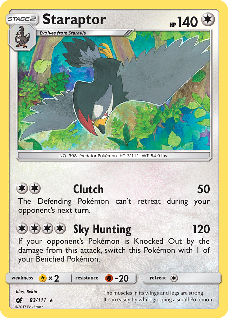 Staraptor (83/111) [Sun & Moon: Crimson Invasion] | Mega City Incorporated