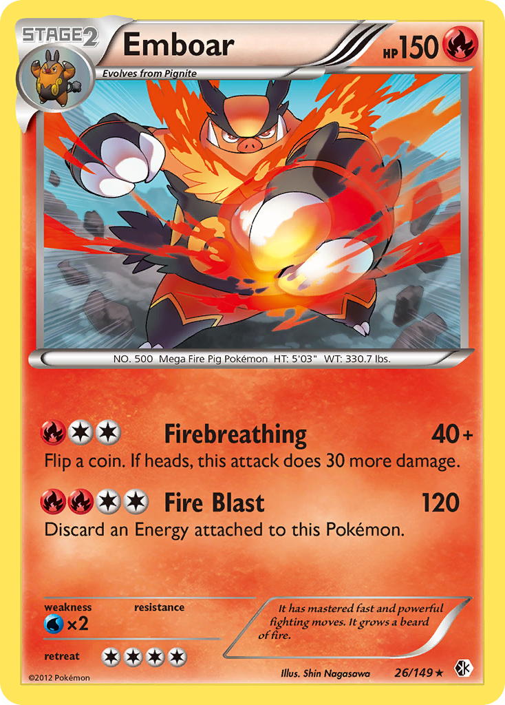 Emboar (26/149) [Black & White: Boundaries Crossed] | Mega City Incorporated