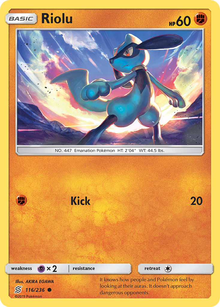 Riolu (116/236) [Sun & Moon: Unified Minds] | Mega City Incorporated